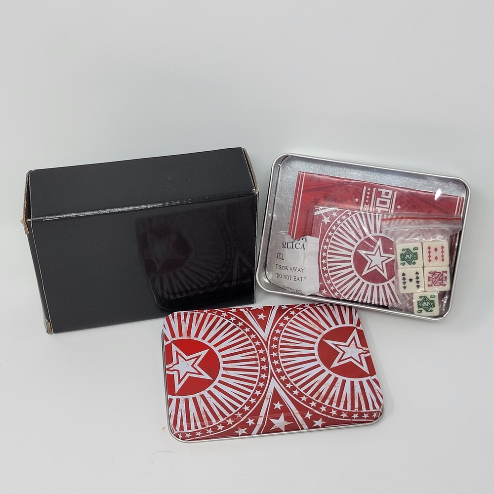 New! Marlboro Western Star Poker Dice + Cards Gift Tin with Instructions & Box